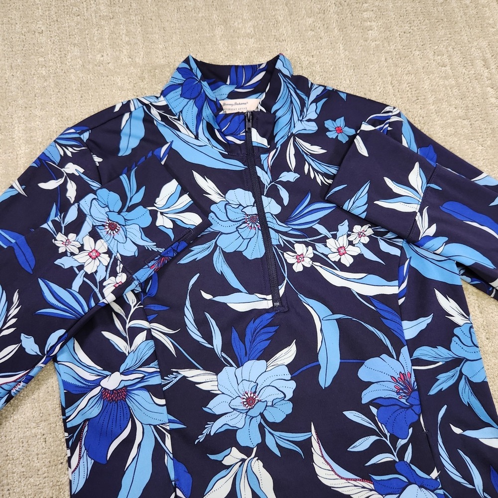 Tommy Bahama Pullover Women Large Everyday Active Floral Stretch UPF Quick Dry